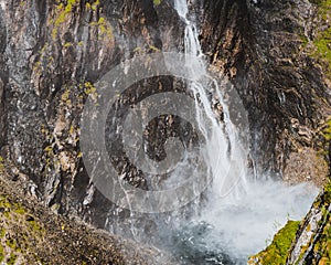 Voringsfossen waterfall, Mabodalen canyon Norway