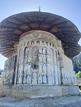 The Voronet Monastery is a medieval monastery in the Romanian village of Voronet