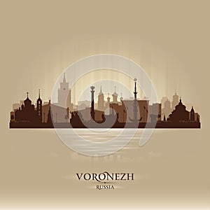 Voronezh Russia city skyline vector silhouette