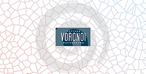 Voronoi pattern lines grid mesh background
