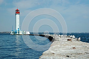 Vorontsov Lighthouse, Odessa gulf, Ukraine
