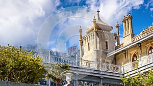 Vorontsov Palace in Arabic style in Alupka, Crimea