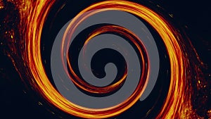 Vortex animation ink water glitter orange spiral