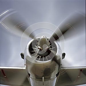the vortex effect due to moving airplane propeller