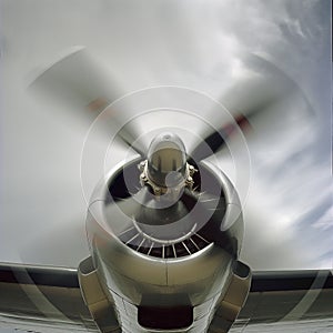 the vortex effect due to moving airplane propeller