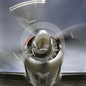 the vortex effect due to moving airplane propeller