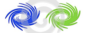 Vortex icon, swirl sign, rotation logo