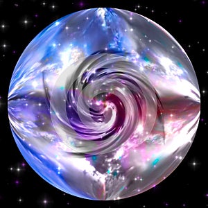 Vortex of marble planet