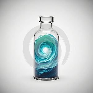 A vortex of ocean energy in a bottle.