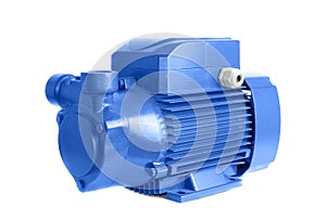 Vortex water pump with electric motor. Isolated on a white.