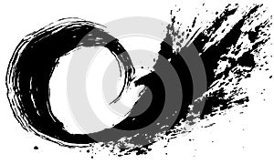 Vortex. wave splash. brush stroke illustration.