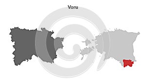 Voru outline map