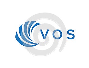 VOS letter logo design on white background. VOS creative circle letter logo concept. VOS letter design
