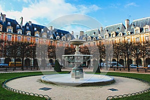 Vosges Square in the city of Paris, France