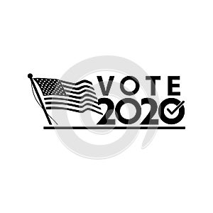 Vote 2020 American Election Retro Black and White