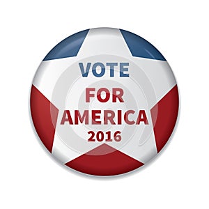 vote for america badge. Vector illustration decorative design