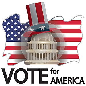 vote for america. Vector illustration decorative design
