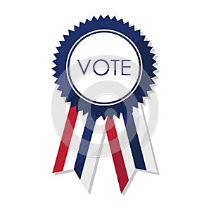 Vote badge vector illustration on white background