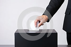 vote being cast in ballot box