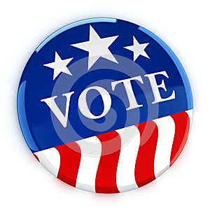 Vote button in red, white, and blue with stars