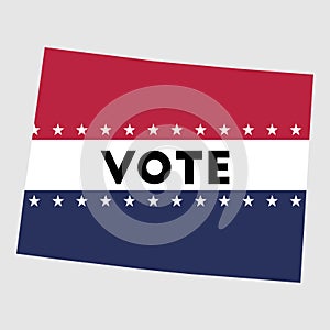 Vote Colorado state map outline. photo