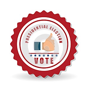 Vote design over white background, vector illustration