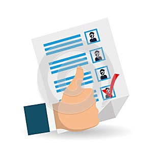 Vote design over white background, vector illustration