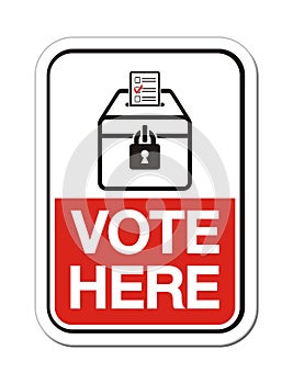 Vote here - polling place sign