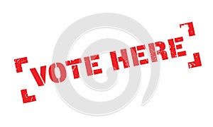 Vote Here rubber stamp