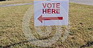 Vote Here Sign