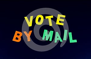 Vote by mail absentee ballot political election democracy voter