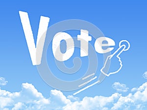 Vote message cloud shape