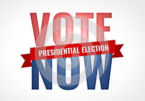 Vote now presidential election symbol america USA