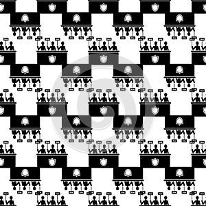 Vote people group pattern seamless vector