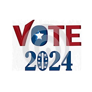 Vote President Election 2024 USA flag design vector image