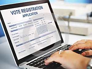 Vote Registration Application Election Concept