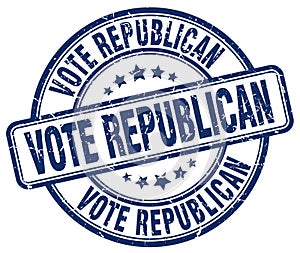 vote republican blue stamp