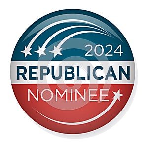 2024 Vote Republican Design with Nominee Patriotic Red white and Blue Stars and Stripes photo