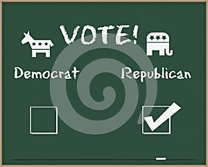 Vote Republican with Election symbols photo