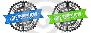 vote republican band sign. vote republican grunge stamp set