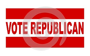 Vote Republican Red Rubber Ink Stamp