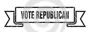 vote republican ribbon. vote republican grunge band sign.