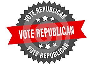 vote republican sign. vote republican circular band label. vote republican sticker
