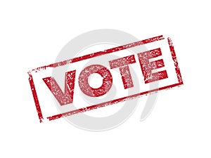 Vote rubber red vector stamp