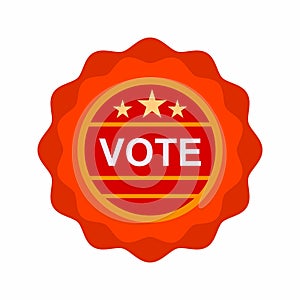 Vote Sticker icon vector image.