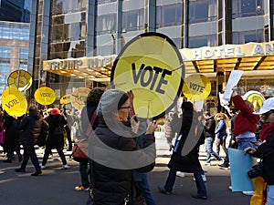 Vote, Trump International Hotel & Tower, March for Our Lives, Protest for Gun Reform, NYC, NY, USA