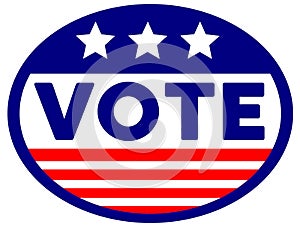 Vote USA Logo - Vector Illustration