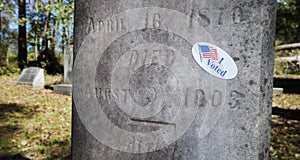 Voter in the grave