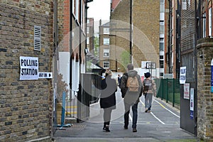 Voters polling station London General Elections