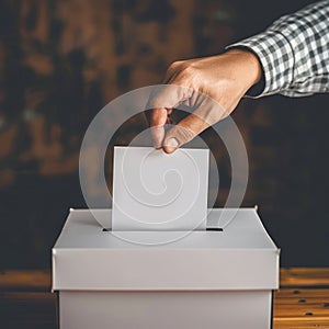 A voting ballot or box Democracy and participation photo